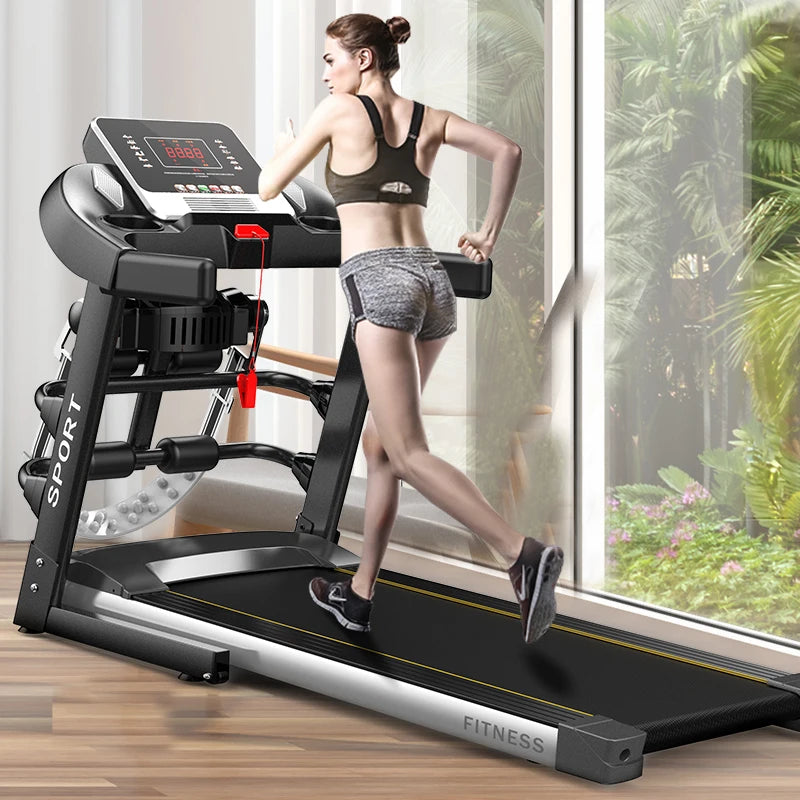 HOT SALE F380 Professional Portable Foldable Home Gym Indoor Electric Treadmill with LED Screen Manual Incline & Multi-Function Fitness Equipment Sports Supplies