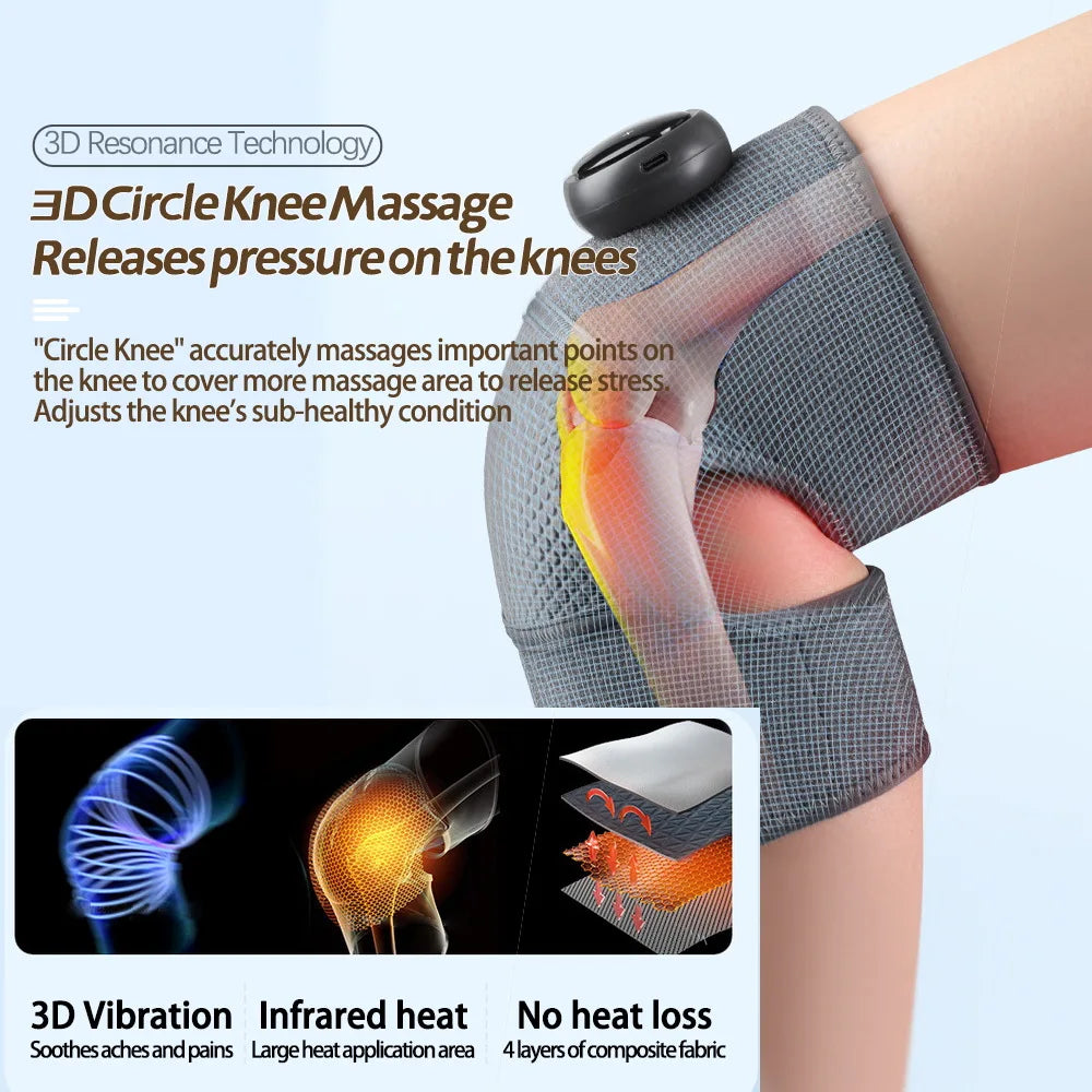 NEW Electric Heating Knee Protection, Moxibustion, Heating, Warming Joints, Male and Female Elderly, Knee Hot Compress Therapy Pain Relief Massager