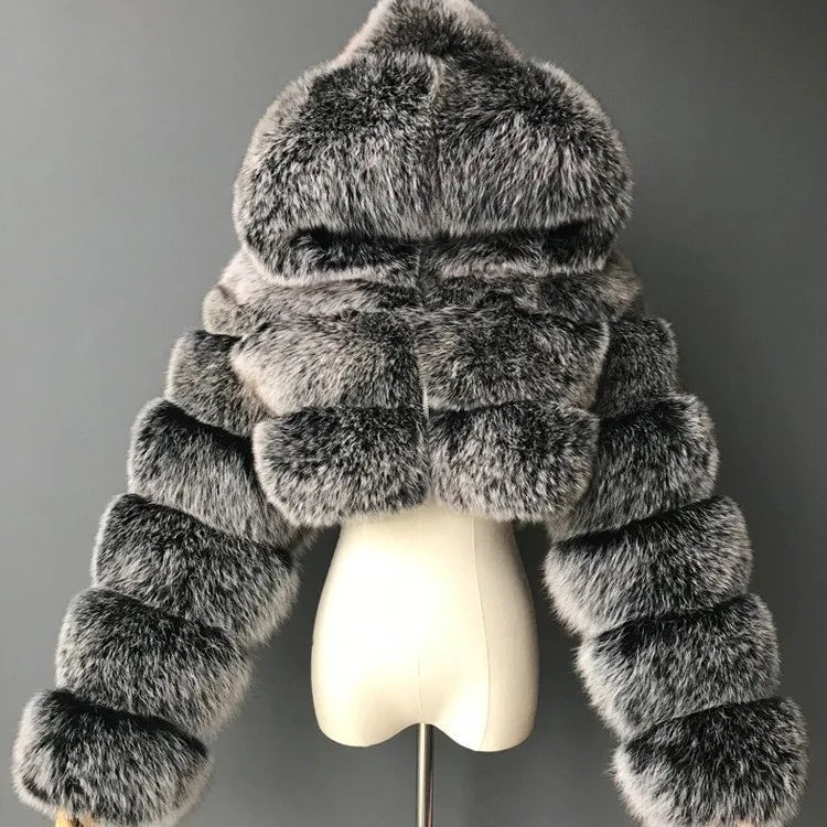 NEW Arrivals S-3XL Plus Size 15 Colors Autumn Winter Warm Faux Fur Jacket for Women's Fluffy Fur Coats Trendy Bubble Outerwear Coat Women Winter Apparel Supplies