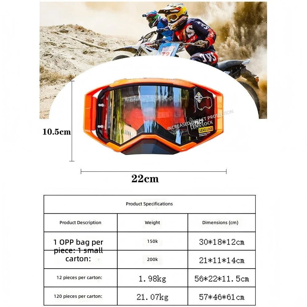 NEW American Motocross Motorcycle Top Quality Professional Goggles Halley Riding Eyewear Windproof Sports Glasses with Display Box Set