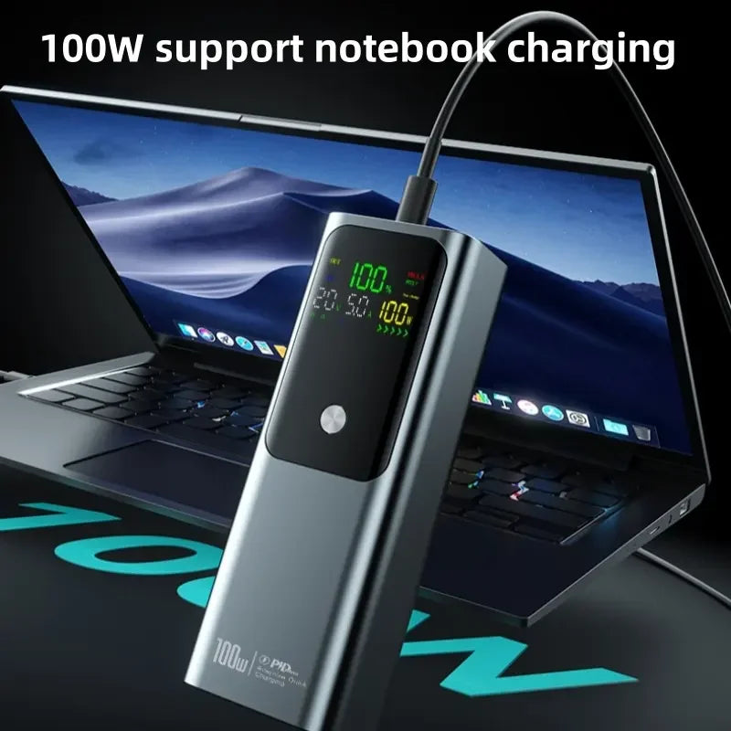 Laptop Power Banks 26800mah Fast Charging PD 100W Portable Phone Mobile USB Charger Power Bank for Laptop Computer Accessories Electronic Supplies