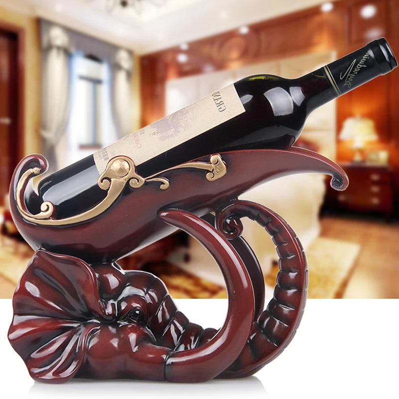 Blue/Gold Color European High Foot Luxury Wine Glass Holder, Household Wine Bottle Rack, Living Room Decorations, Luxury Wine Cabinet