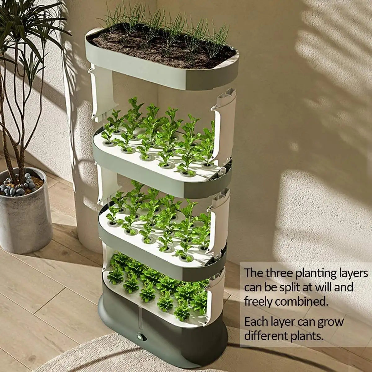 Farm Hydroponic Indoor Growth Tower Automatic Hydroponic System Vertical Garden Mini Aeroponic Home Intelligent Led Light Plants Seeds Growth Garden Supplies ( For Fast delivery please contact us)