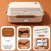 Outdoor Travel Camping Beach Office Students Electric Heating Lunch Dinner Box 304 Stainless Steel Inner Liner - Constant Temperature Lunch Box for Portable Food Heating Storage