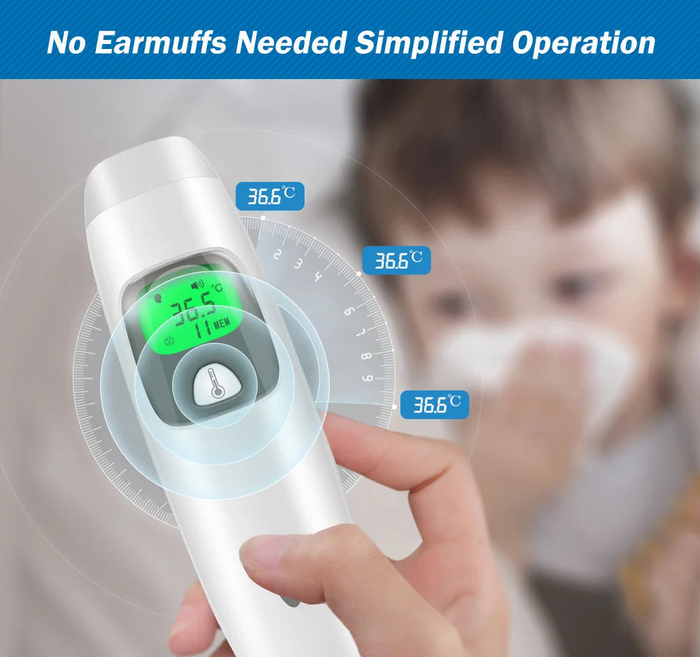 NEW Arrivals 2 in 1 Digital Forehead Thermometer Ear Non-Contact Medical Thermometer Baby/Adult Temperature Measure Home Medical Accessories Health Care Products