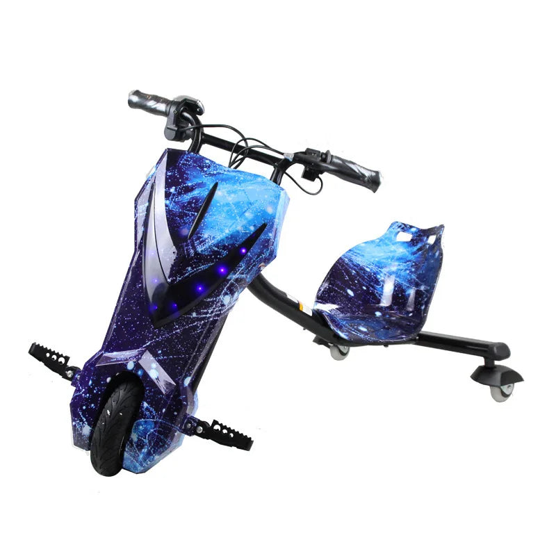 HOT SALE (Few Units Left) NEW 8 Colors Children's Kids Electric Scooter Foldable Height Adjustable Double Brake Drift Kart Light Remote Control Aluminum Alloy 15km/h