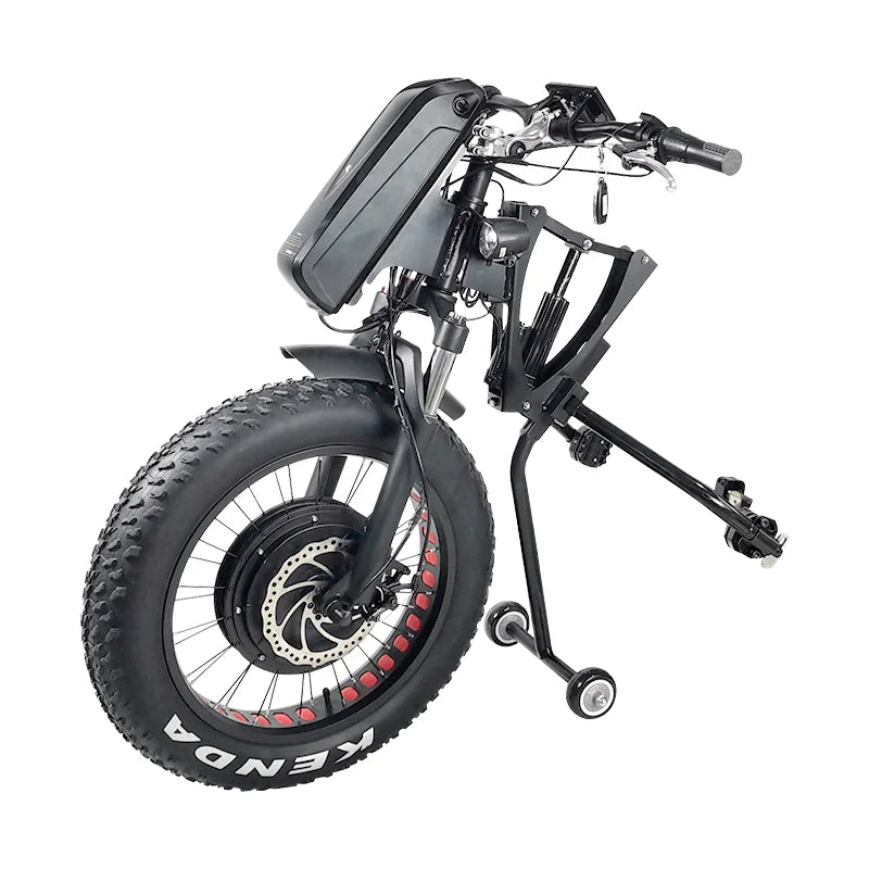 25/35km Disabled Paralyzed People Wheelchair Front Wheel Conversion Drive Traction High Power 400W Aluminum Integrated Battery LCD Electronic Speedometer Brushless Hub Motor for Outdoor Activities