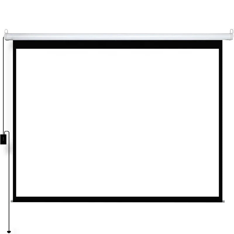 NEW Arrivals  120 Inch 16:9 Motorized Screen RF Remote Control Electric Matte White Projection Screen Business Meeting Home Theater Indoor Outdoor Projection Screen