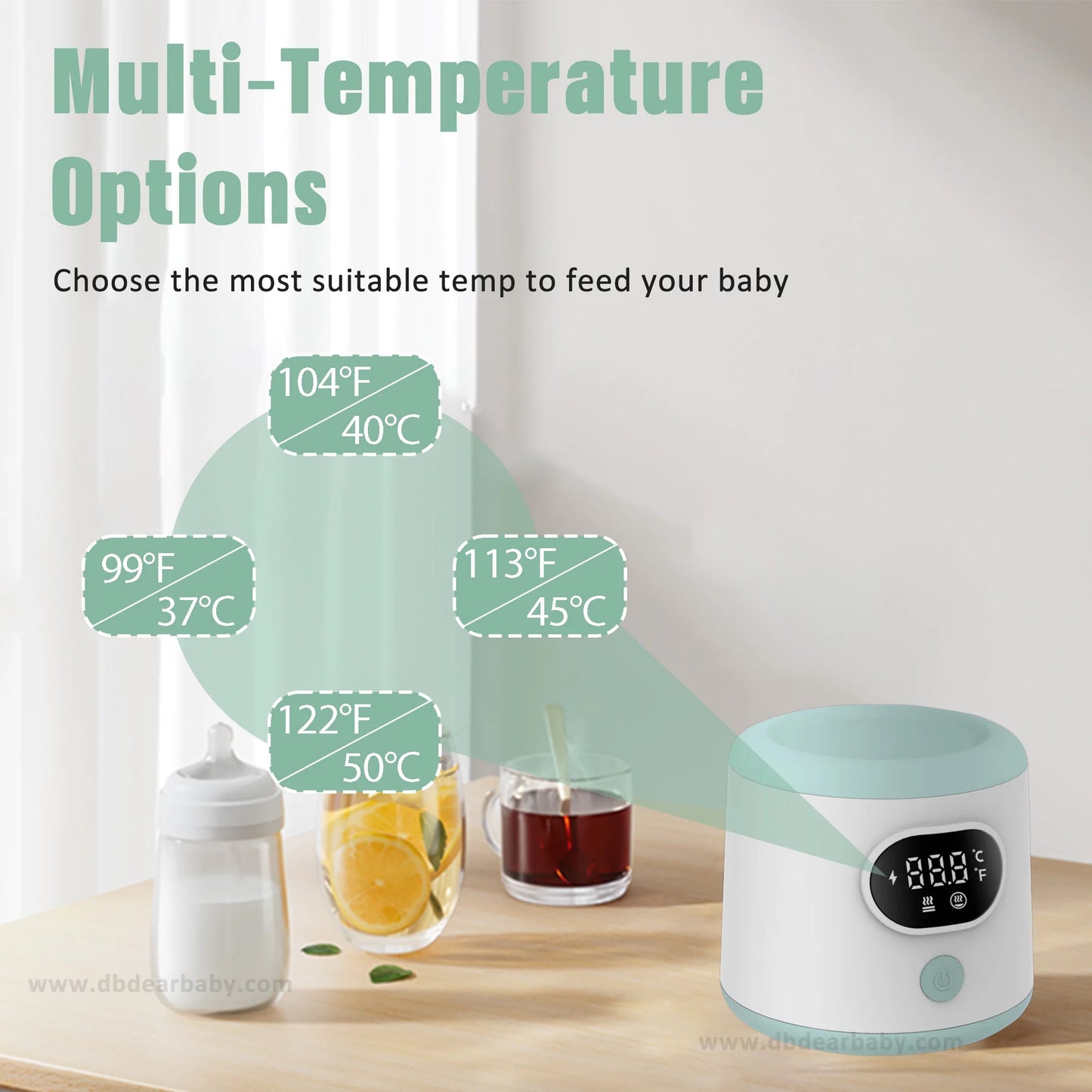 Home Outdoor Travel USB Electronic Smart Baby Bottle Warmer N4, 4-Setting Precise Temperature Control, 6H Heat Preservation, Food-Grade Stainless Steel, BPA-Free Baby Care Hygiene Supplies