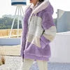 10 Colors S-5XL Plus Size Winter Warm Ladies Jacket Autumn Winter Long Sleeve Women  Block Zipper Fluff Hooded Outerwear Coats Women Winter Clothing Supplies