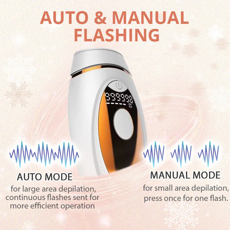 Vancostar Flash IPL Epilator LCD Laser Hair Removal Painless Permanent Photoepilation Trimmer Electric Depilador