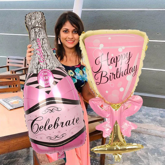 Big Helium Balloon Champagne Goblet Balloon Adult  Wedding Birthday Party Decorations Kids Balloons Globo Event Party Supplies