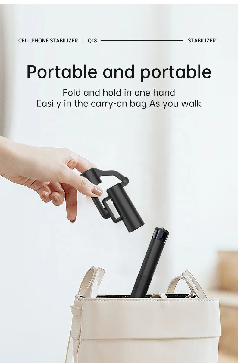2 in 1 AI Face Tracking Professional Stabilizer Gimbal 180CM 360 Rotate Handheld 2 Axis Gimbal Tripod Gesture Remote Control Selfie Stick TikTok YouTube Videos Maker Live Streaming Studio Tools Set