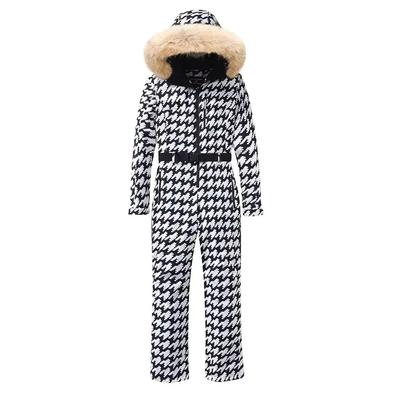 8 Colors S-2XL Customizable Size Professional Alpine Skiers Fur Hooded Women's Slim Ski Pants Waterproof Breathable Windproof Winter Outdoor Mountain Snowboard Insulated Clothes