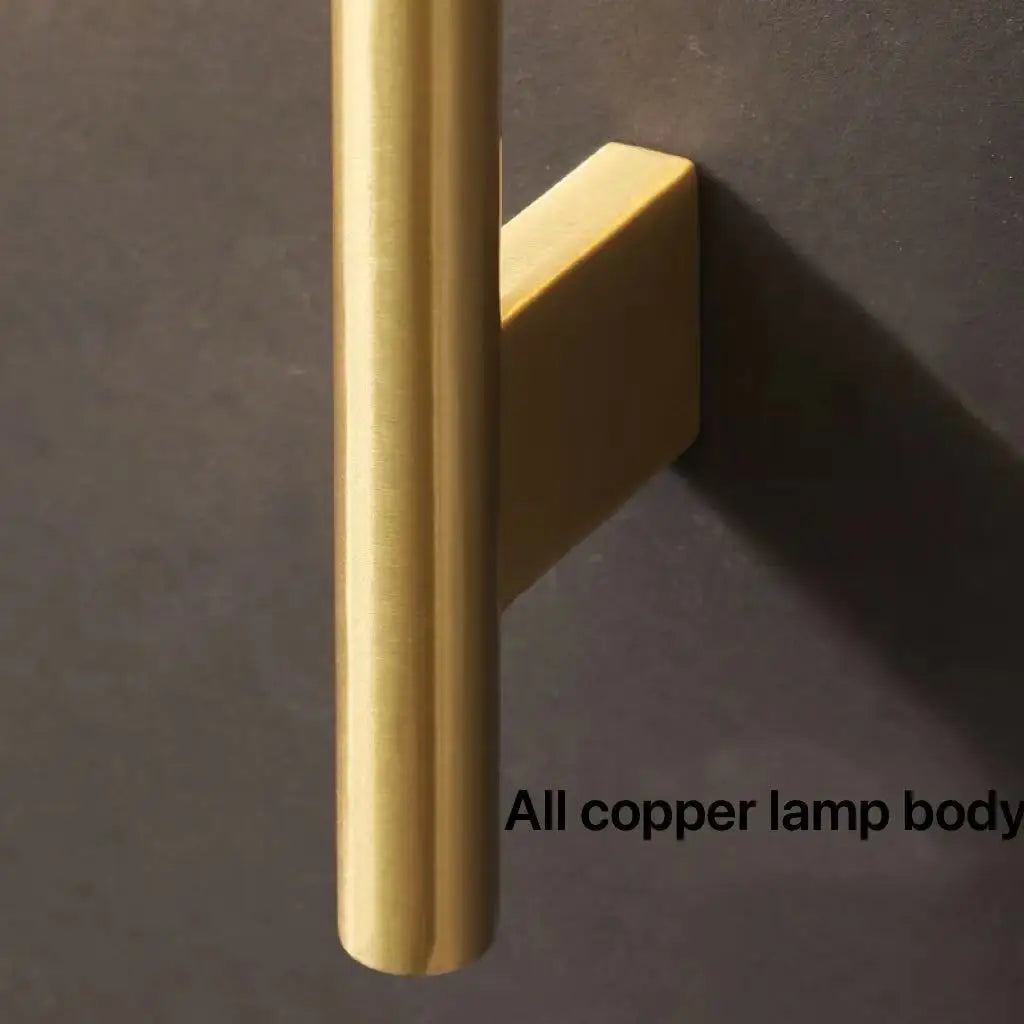 Villa Home Luxury K9 Crystal All Copper Wall Lamp Modern Simple Bedroom Bedside Bracket Light Decoration Hallway Art LED Wall Fitting Home Lighting Supplies
