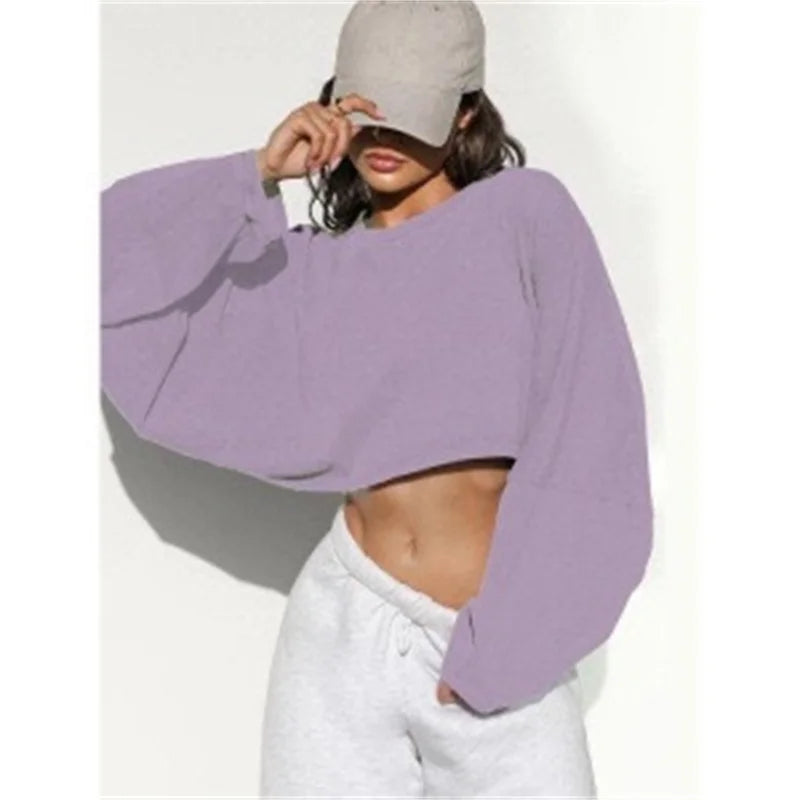 12 Colors Women's Custom Long Sleeve Silicon Top Fleece Cut Sweatshirt Jumper for Spring Winter Puff Printing Streetwear Sports Clothing Accessories