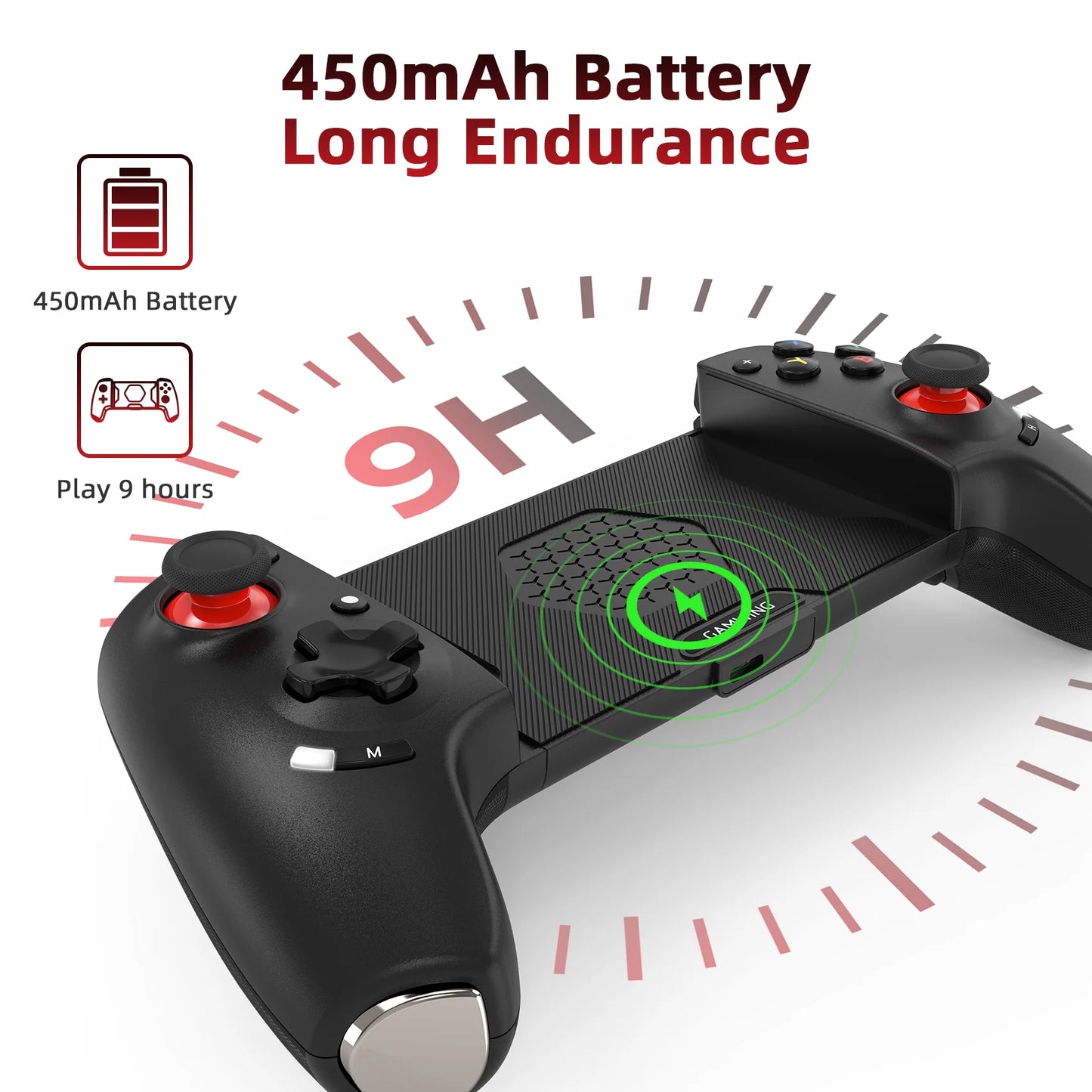 AB02S Wireless Stretching Game Controller for NS Hall Effect Joystick 6-Axis Gyro Turbo Programmable Dual Vibration Video Games Console Player Controller
