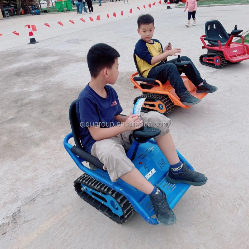 HOT SALE Steel Body 5 Speeds 24V - 250W & Bluetooth Dynamic Music Sound for Varied Events for Kids All-Terrain Electric Tank Sandy Beach Electric Go Cart