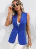 NEW Arrivals 8 Colors Elegant Ladies Midi Career Suit Office Lady Style Vest Button Professional Women's Casual Tops Waistcoat Outer Wear Suit Vest Women Clothing Supplies