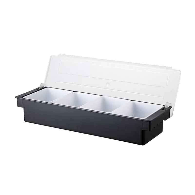 ABS Plastic 3/4/5/6 Section Pizza Ingredients Storage Box Preparation Box Fruits Cheese Sauce Box Pizza Making Organizer Tool Kitchenware Accessories
