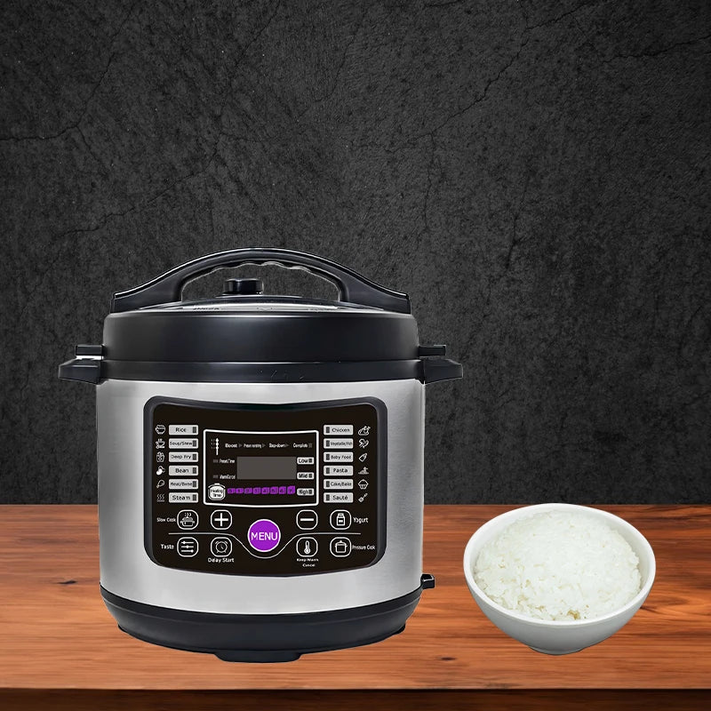 5L Large Capacity Electric Multi Cooker Stainless Steel Aluminum Inner Pot 13-in-1 Smart Automatic Cooker Digital Screen Display Electric Household Appliances Cooking Tools