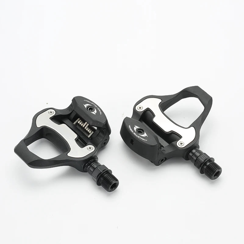 NEW Set Road Bike Pedal + Cleats Bicycle Self-Locking Pedals Ultralight Nylon Sealed Bearings Lock Piece For SPD LOOK System Bicycle Accessories Sports Supplies