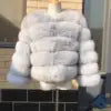 15 Colors S-2XL Luxurious Real Fox Fur Coat Women Cropped Natural Fur Jacket Customizable Real Fox Fur Coat Snow Outerwear Jackets Night Clubwear Prom Evening Party Winter Warm Ladies Luxury Apparel Supplies