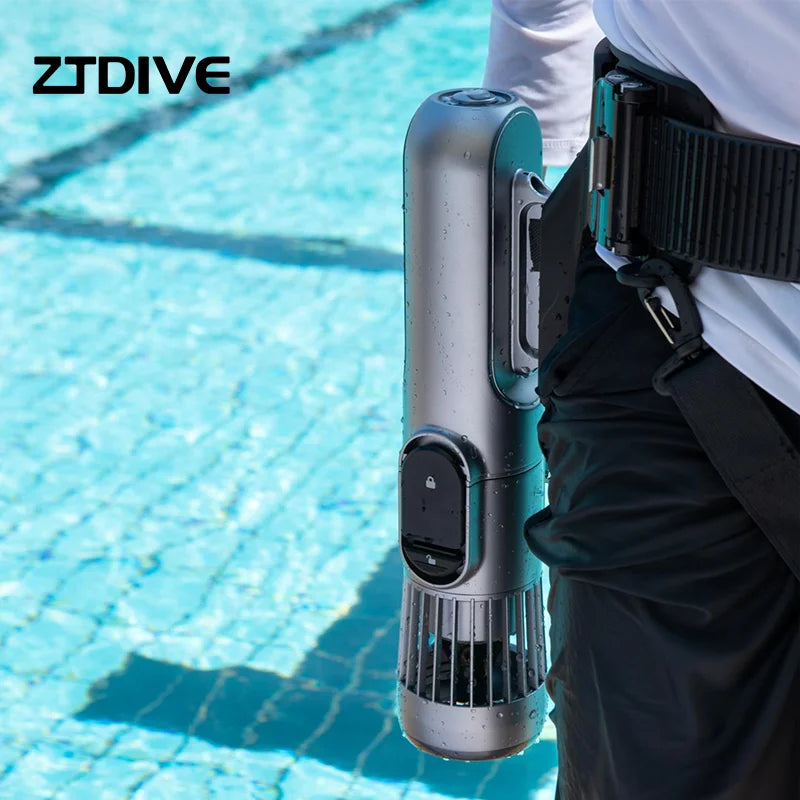 Sea Electric Scooter Set CE Certified 1200W Aluminum Alloy Hands-Free Electric Underwater Waist Scooter for Diving Scuba Snorkeling Water Sports 2.5m/s Speed