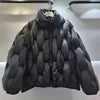 Brown/Black/Khaki Color Unique Knit Design Casual Stand Loose Thick Women Down Windbreaker Coat Custom Size Simple Winter Women's Coats Snow Outerwear Jackets Women Winter Apparel Accessories