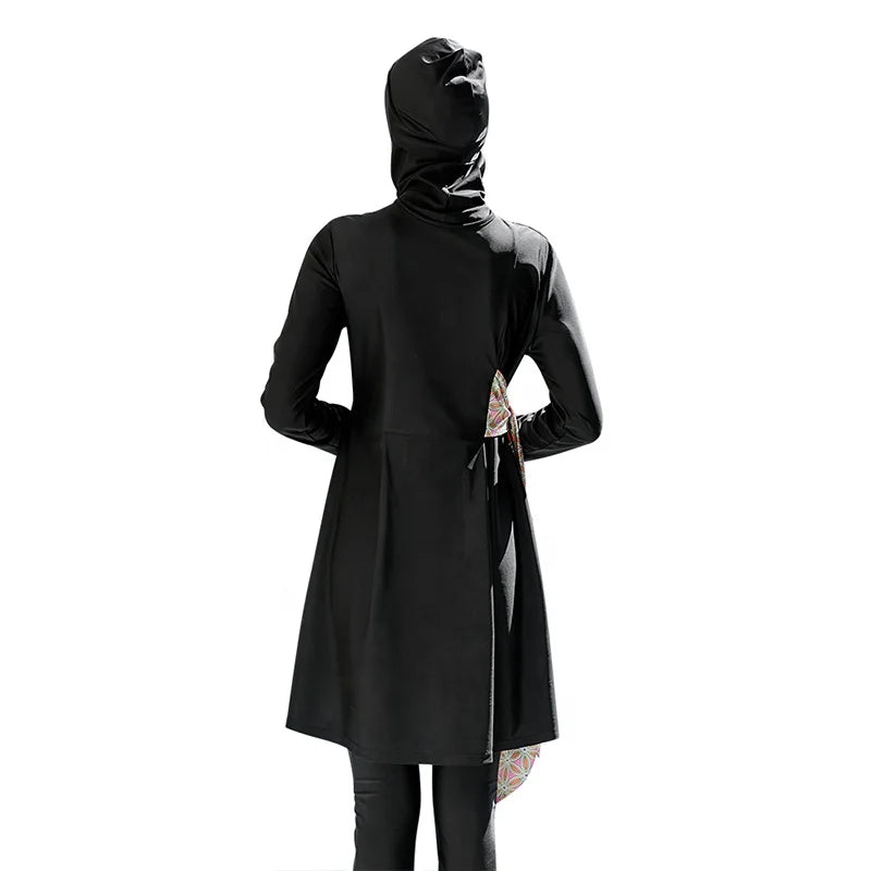 3 PCS Set S-XL Islamic Arabic Modest Long Sleeve Swimwear Beach Fully Surrounded and Stitched Burkini Conservative Ladies Beachwear Swimsuit Muslims Summer Bathing Apparel Sets Clothing Supplies