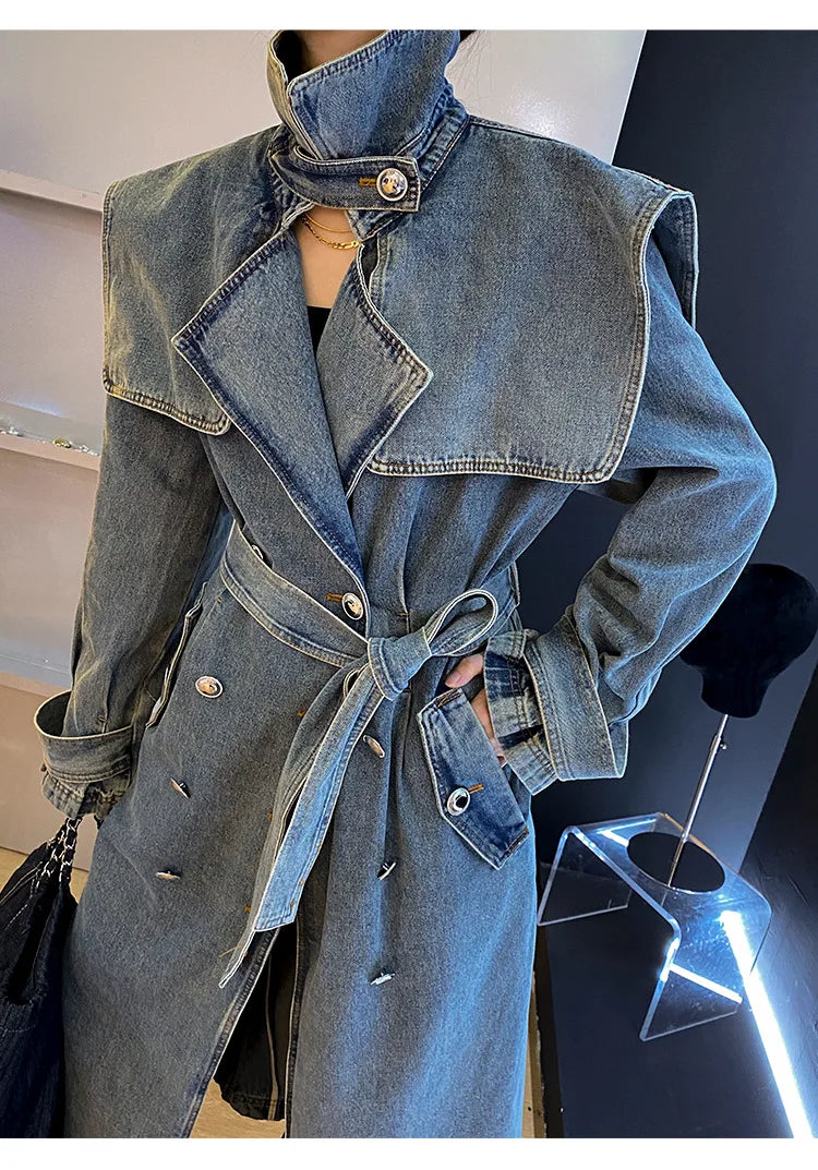 NEW Arrivals Top Quality Casual Women Fashion Streetwear Long Sleeve Jeans Denim Jacket Coats Ladies C asual Clothing Supplies