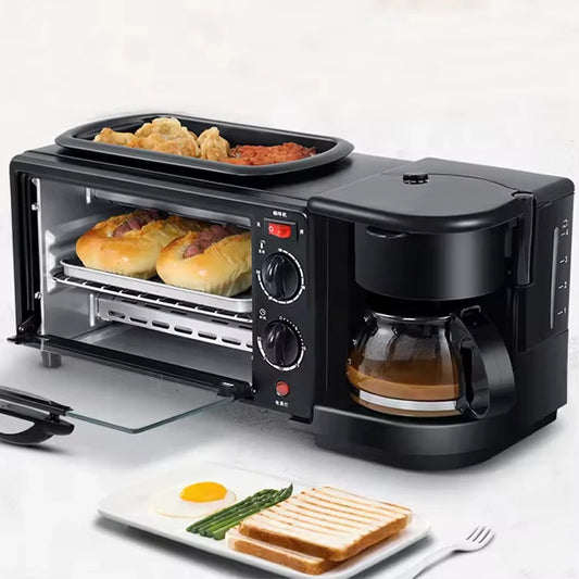 NEW Arrivals  3 in 1 Breakfast Station Oven Office Tea Coffee Maker Household Home Multifunctional Breakfast Machine No Plug Required Automatic for Home Camping Hotels Bars Household Appliances