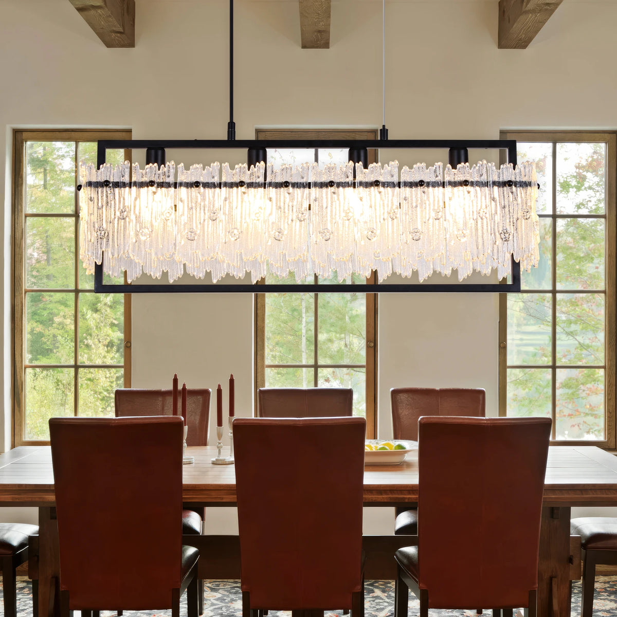 Modern New Design Luxury Chandelier For Home Living Room Suspension Lamp Indoor Villa Hanging Lamp Glass LED Pendant Lights