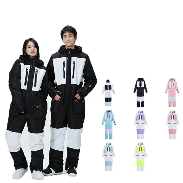 NEW Arrivals 8 Colors  Winter Outdoor Windproof Waterproof Warm Snowboard Double-Board Women Men's One-piece Ski Suit Ski Jacket Ski Pants Jumpsuit Snowmobile Ski Center Suit Winter Sports Apparel Clothing Supplies