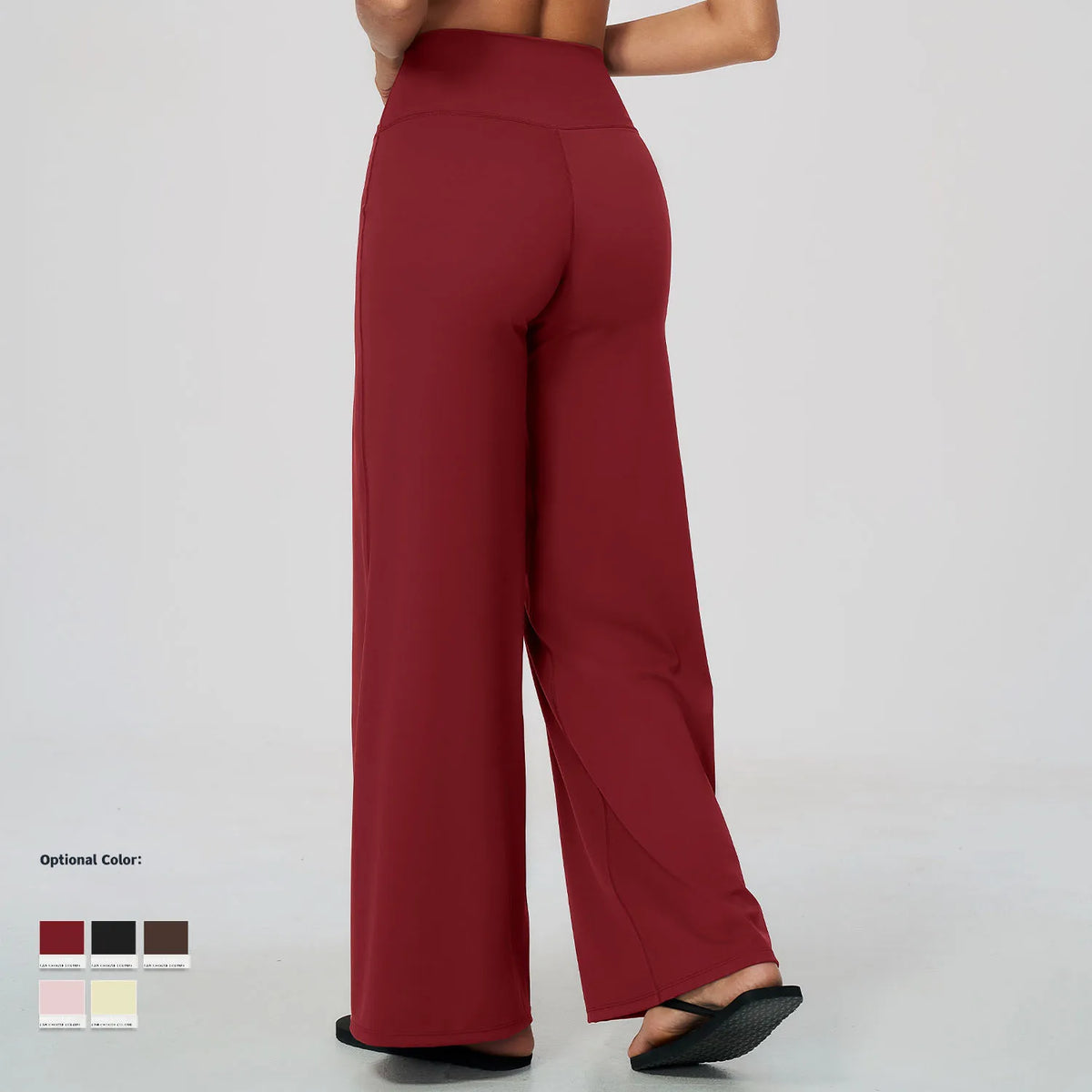 5 Colors S-XL Custom Women's Fashion High Waist Yoga Flared  Sweatpants Wide Leg Tummy Control Butt Lift Loose Fit Casual Lounge for Gym Running Outdoor Sport Activities Trousers