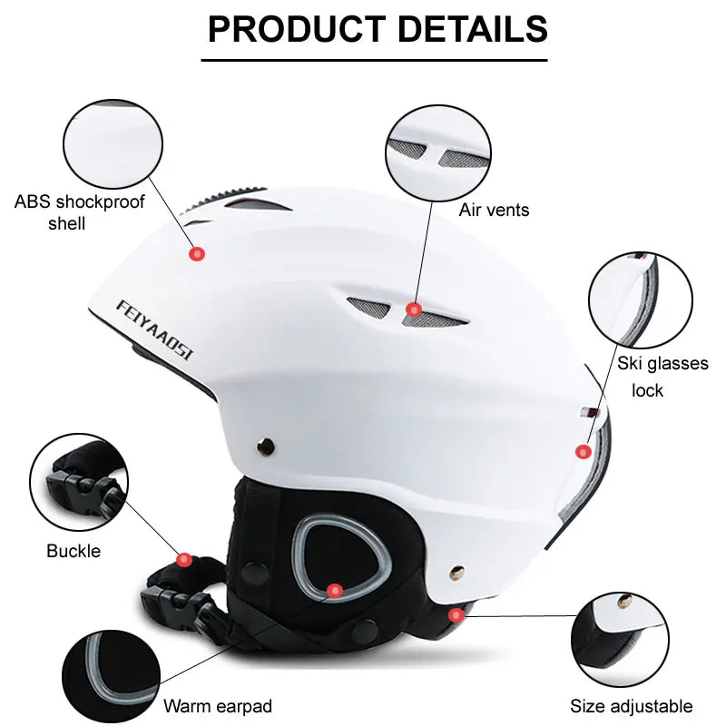 CE Certification PC+EPS Adult Teenager Ski Helmet Men Women Skating Skateboard Helmet Snowboard Snow Sports Helmets