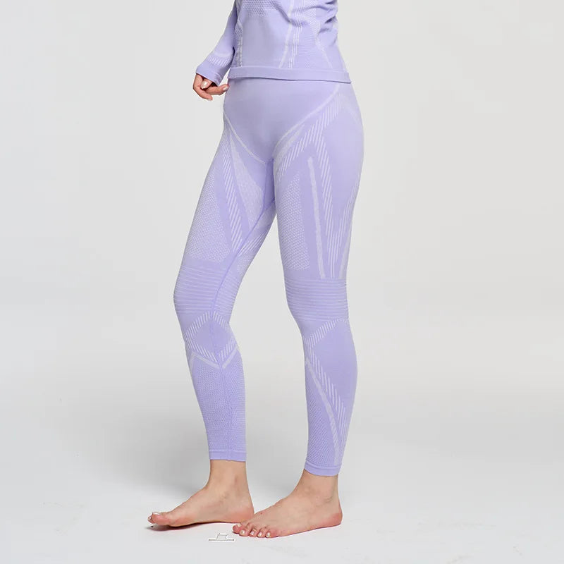 2 PCS Set S-2XL 7 Colors Custom Men's Women's Merino Wool Winter Ski Underwear Quick Dry Outdoor Skiing Riding Hiking Ice Hockey Thermal Underwear Set Winter Sports Apparel Suit