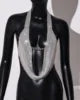 7 Colors Women's Sexy Metal Halter Neck Tank Top Nightclub Hot Girl Sling Women's Clothing Rhinestone Sequins Sling Female Cropped Luxury  Tank Top