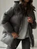 NEW Arrivals 4 Colors Women's Winter Waterproof Parka Mid-Length Soft Drawstring Waist Hooded Puffer Jacket  White Loose Warm Coat Snow Outerwear Jackets Women Winter Apparel Supplies.