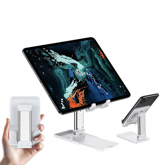 3 in 1  Flexible Cell Phone Holder Aluminum Metal Telescopic Folding Mobile Tablet Desk Stand Tc01