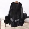 5 Colors Luxury Casual Breathable Thick Women's Real Natural Fox Fur Coat Winter Warm Jacket Outerwear Female Winter Streetwear Apparel Clothing Supplies