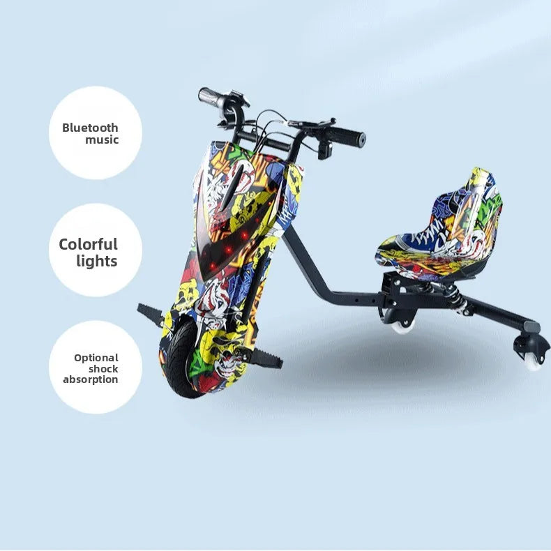 HOT SALE (Few Units Left) NEW 8 Colors Children's Kids Electric Scooter Foldable Height Adjustable Double Brake Drift Kart Light Remote Control Aluminum Alloy 15km/h