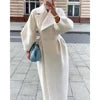 8 Colors S-2XL New Retro Court Style Lantern Sleeve Women's Large Lapel Tweed Jacket Long Coat New Fashion for Wedding Guest Evening Party Business Dinner Prom Luxury Woolen Cotton Maxi Coats Ladies Luxury Apparel Supplies