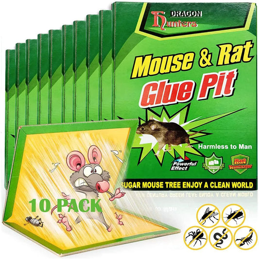 5/10pcs Mouse Board Sticky Mice Glue Trap High Effective Rodent Rat Bugs Catcher Pest Control Reject Non-Toxic Eco-Friendly