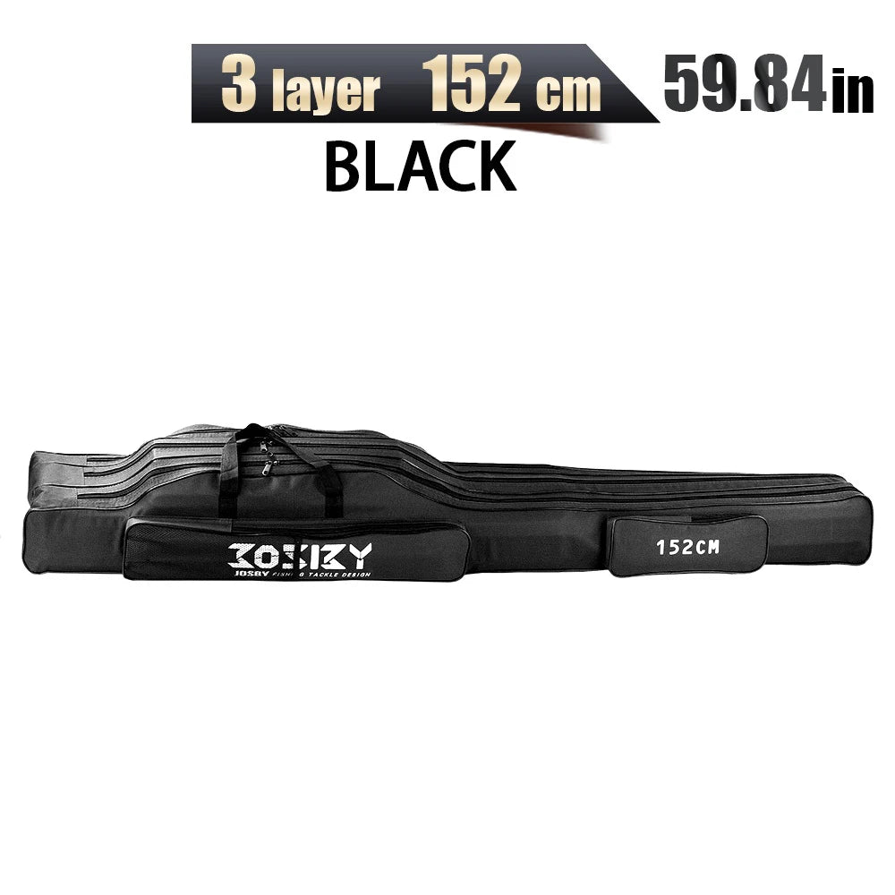 2/3 Layers Top Quality Fishing Rod Bags 60/100/122/150/152/180CM Tackle Collapsible Oxford Cloth Fishing Zipped Case Storage Pouch Holder Organizer For Fishing