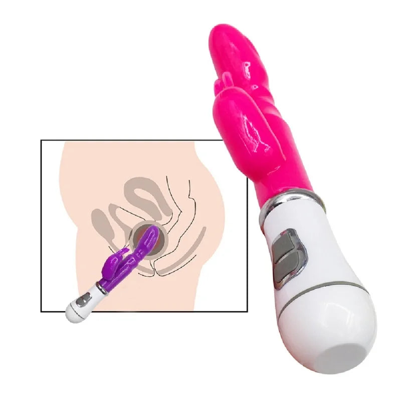 12 Speed Strong Rabbits Vibrator Clitoris Stimulator Double G-Spot Massager Sex Toys for Women Female Masturbator Sex Toy