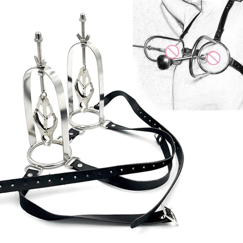 NEW Stainless Steel Adjustable Bra/Brassiere Bondage Female Chastity Belt BDSM Slave Fetish Adult Game Sex Toys For Women Fetish Accessories Products