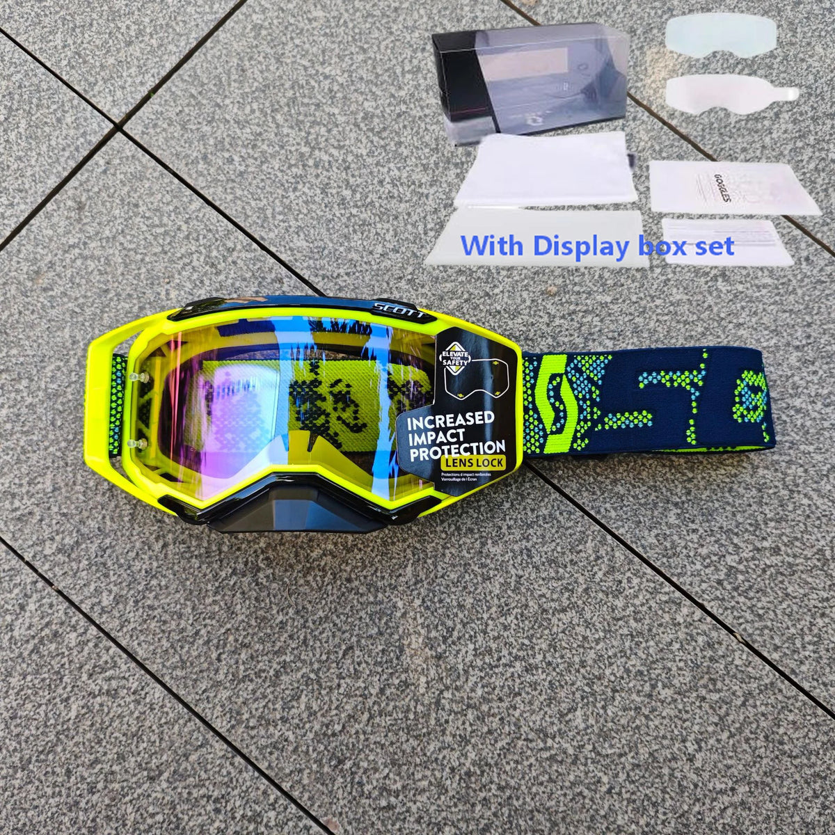 NEW American Motocross Motorcycle Top Quality Professional Goggles Halley Riding Eyewear Windproof Sports Glasses with Display Box Set