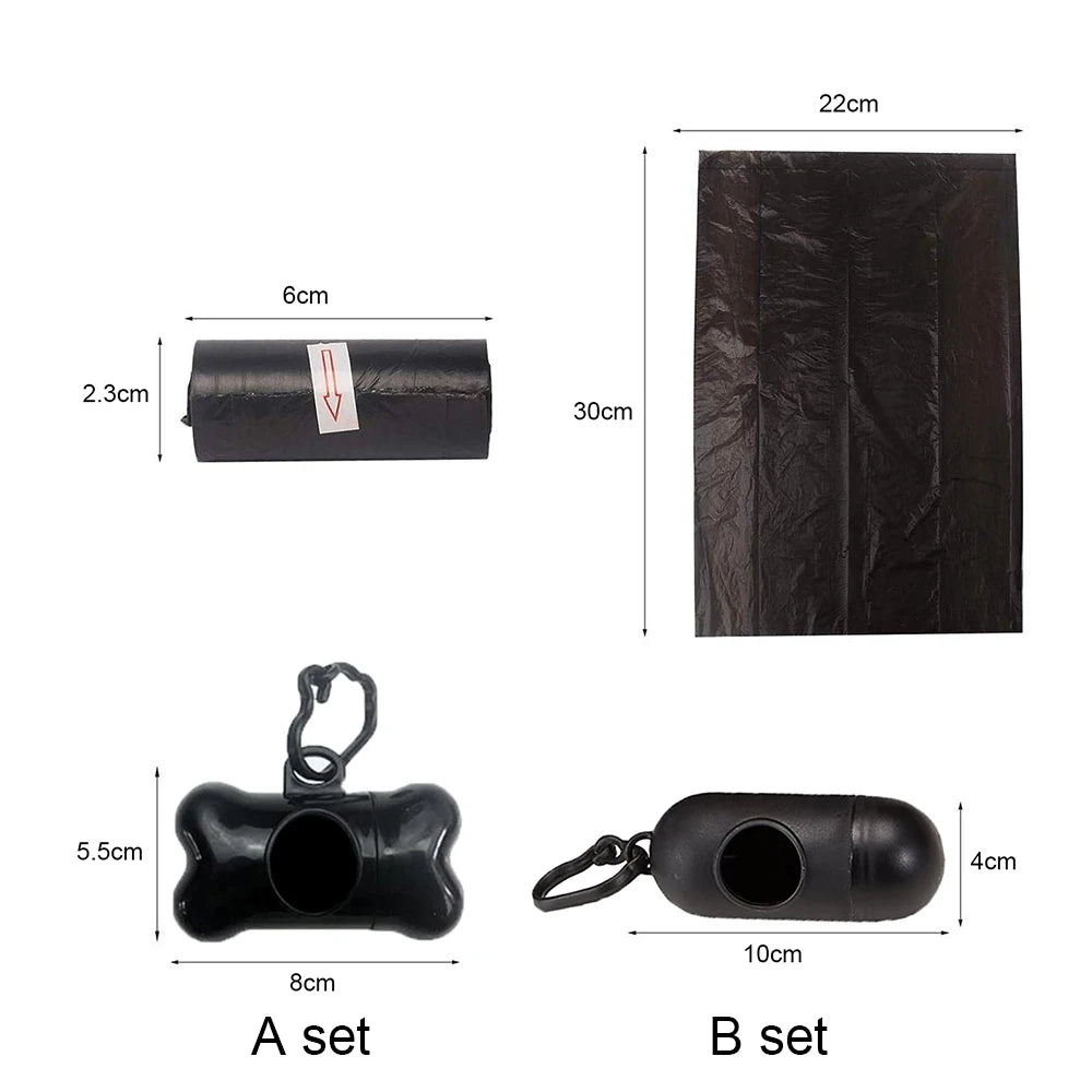 50-100 Unscented Dog Poop Bags with Dispenser and Leash Clip,Poop Bags 15 Doggy Bags Per Roll Outdoor Home Clean Refill Garbage Bag