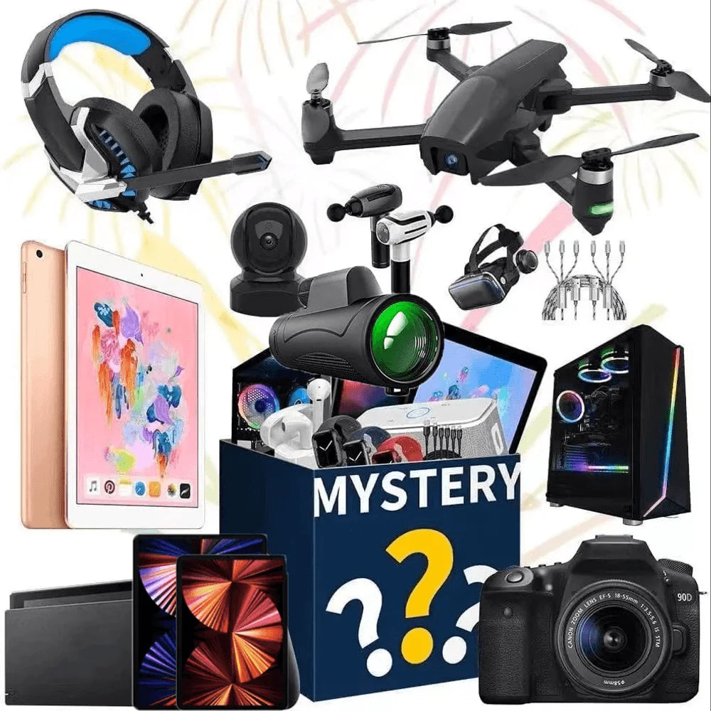 5 Electronic Products or Accessories Top-Grade Random Electronic Mystery Box with Rich High-Quality Digital Assortments Ideal for Holiday Lucky Draw Presents Gifts Electronic Supplies